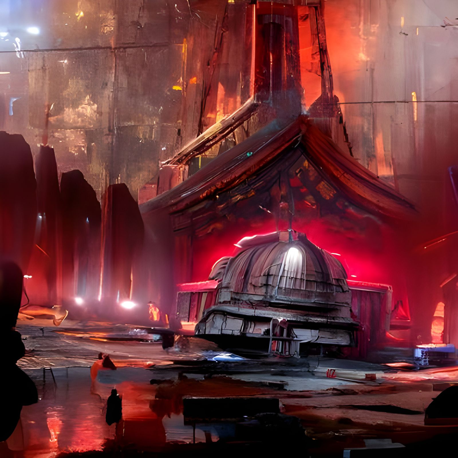 Sith Temple Landscape in Digital Painting Style