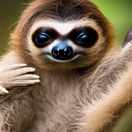 Sloth-like Bugbear with Bat Wings: Digital Photography