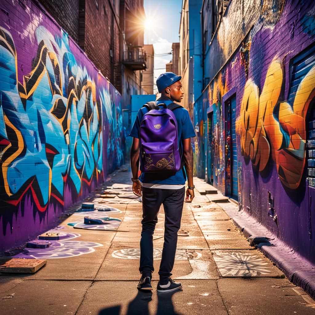 Hyperrealistic Street Art in Urban Alleyway