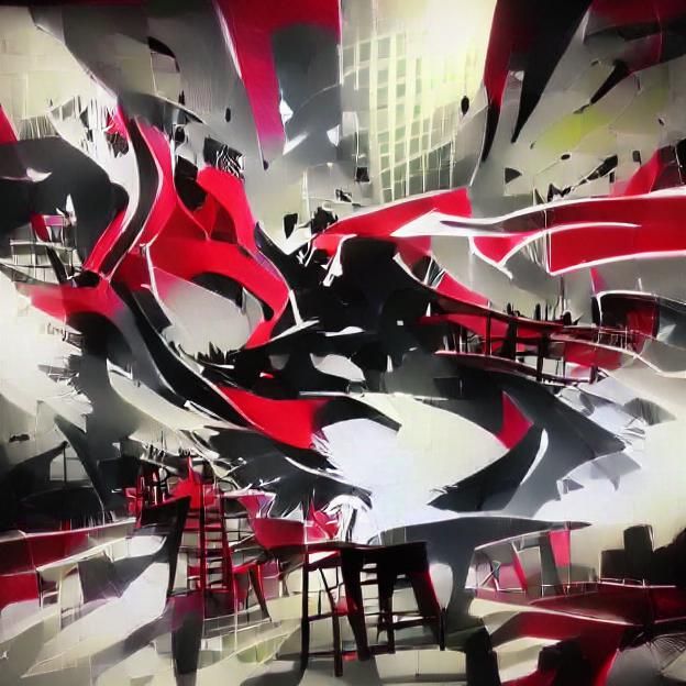 Abstract Flowing Lines in Bold Colors