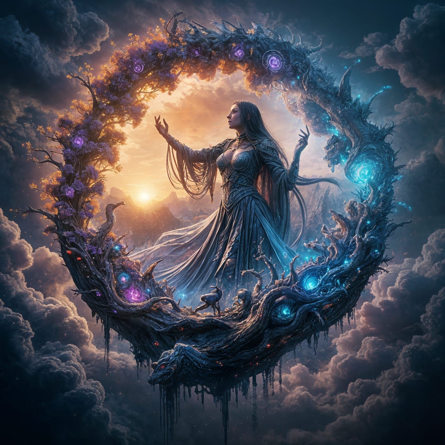 Surreal Fantasy Realm Unveiled in Hyperrealistic Detail