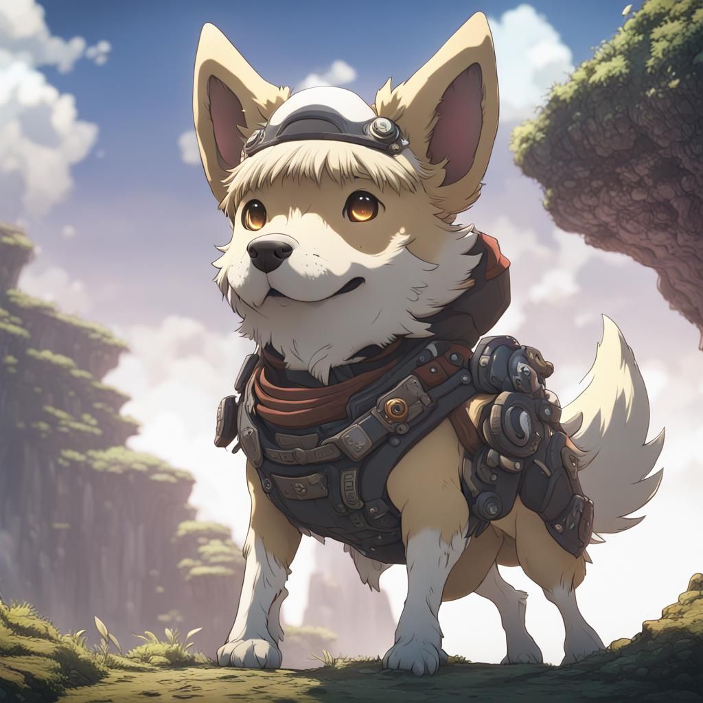 Inu Dog in Detailed Matte Painting