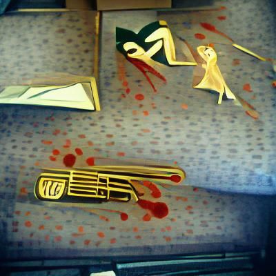Art Deco Train Murder Scene