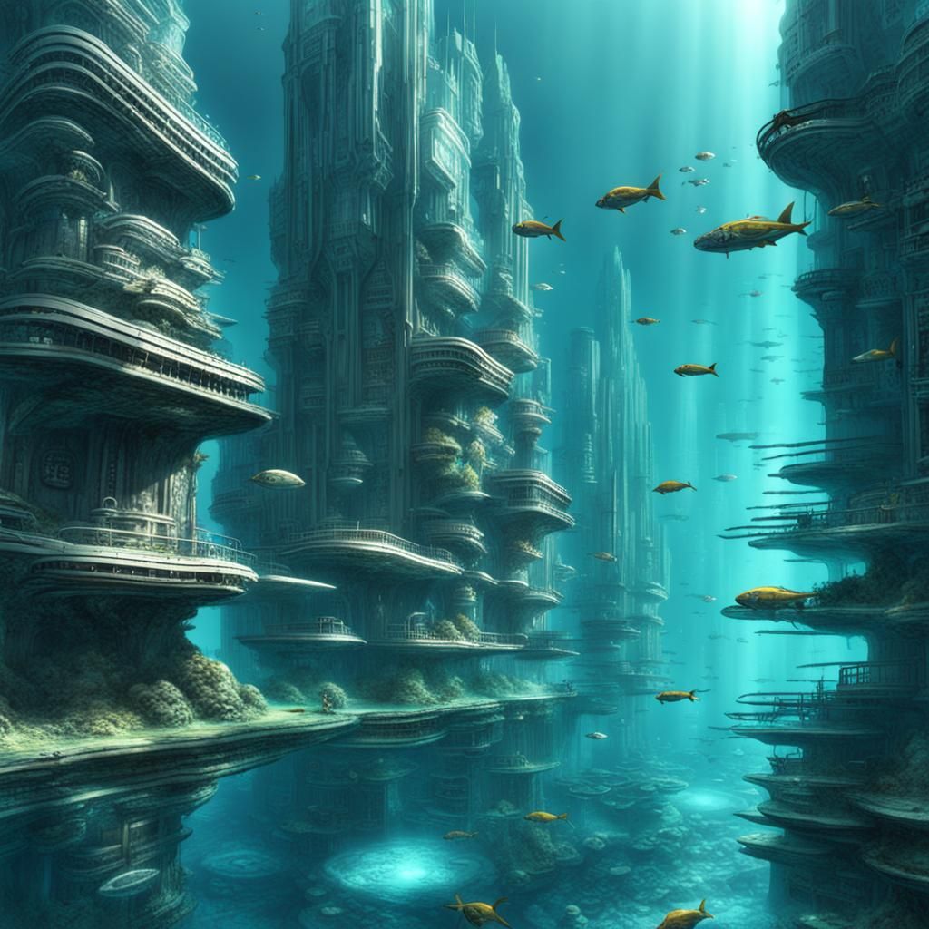 Underwater Sci-Fi Cityscape