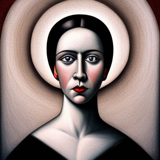 Icon of Helena in Suprematist Style
