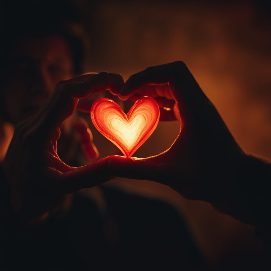 Cinematic Heart in Love: A Macro Close-Up