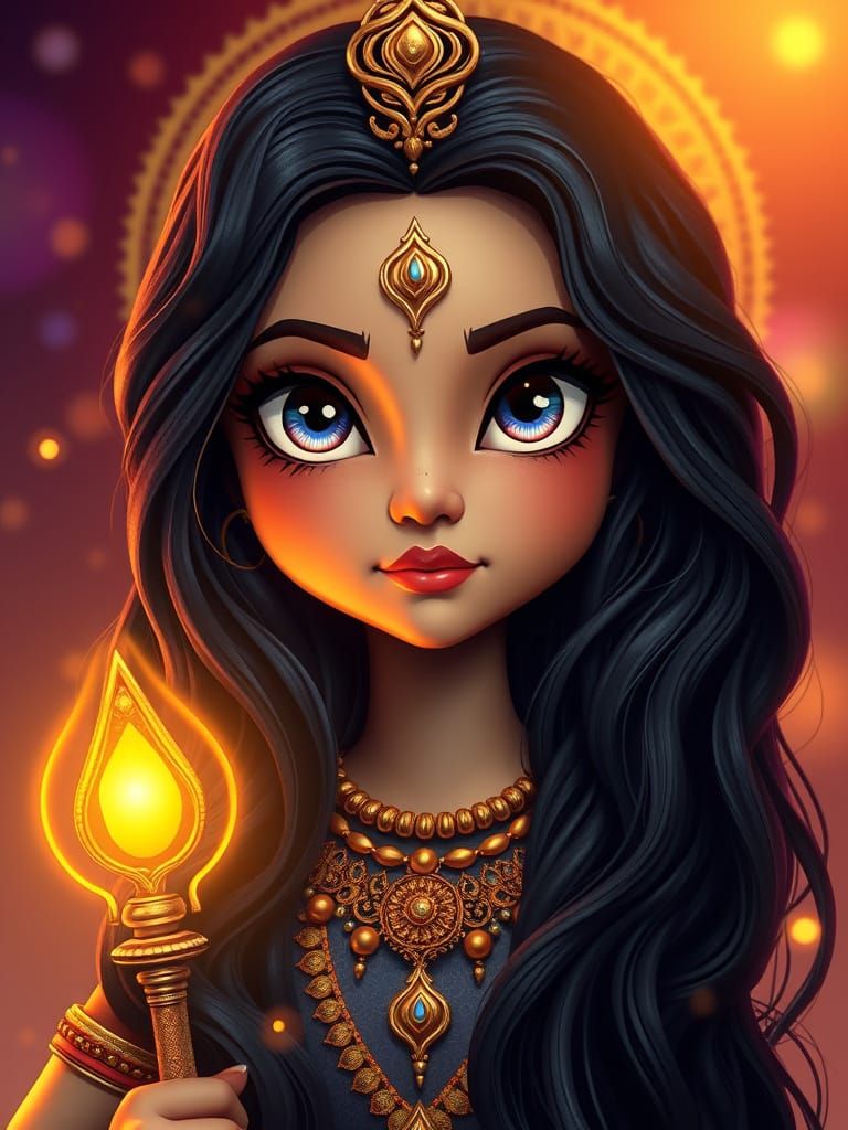 Goddess Aditi glows with divine enchantment