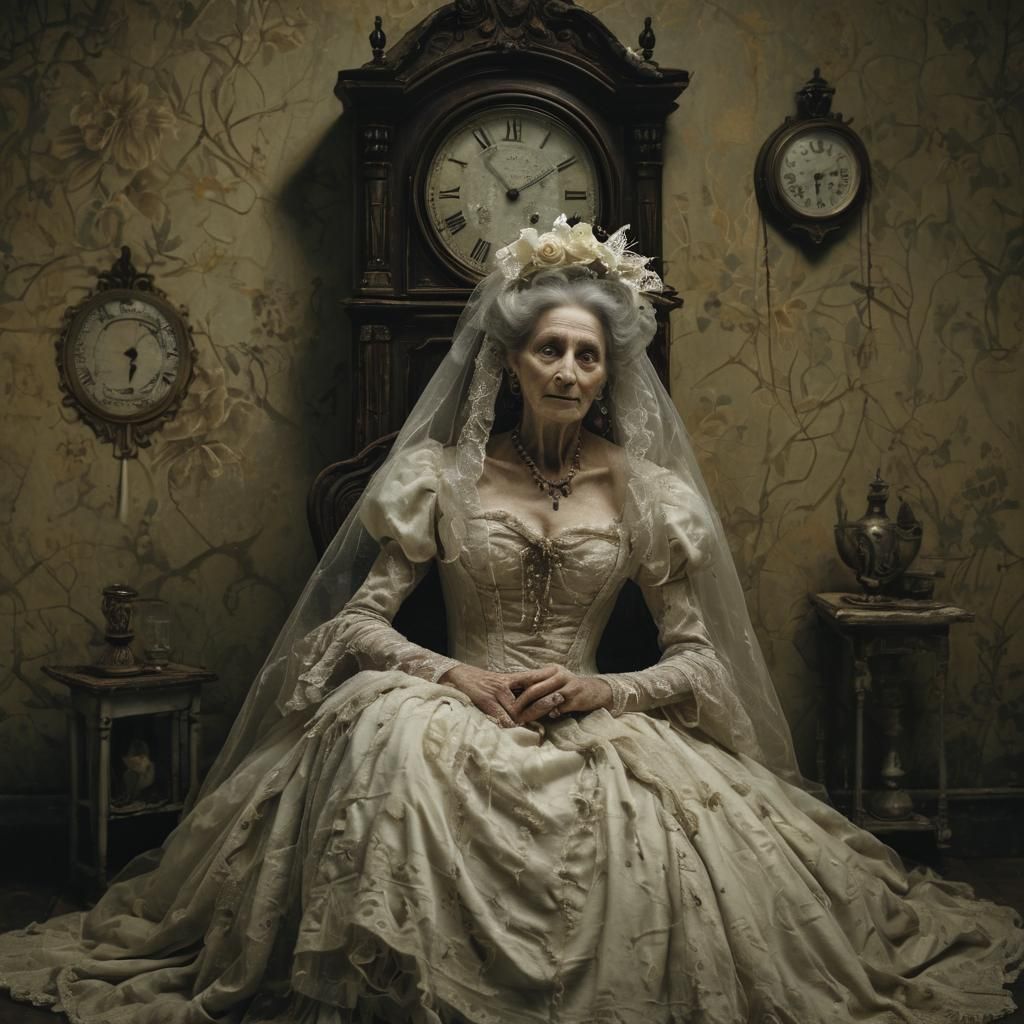 Miss Havisham in Decaying Room: Gothic Romanticism