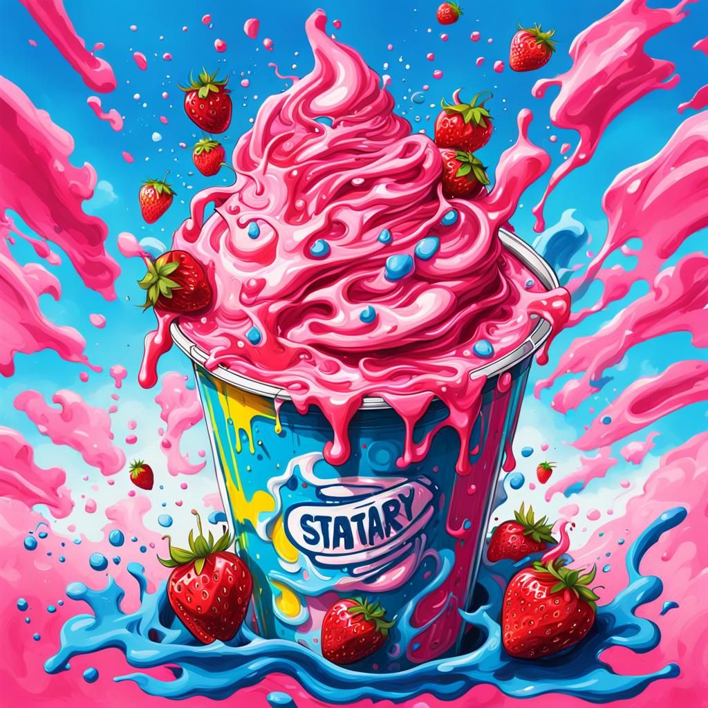 Psychedelic Tattoo Rotary in Splash Art Style