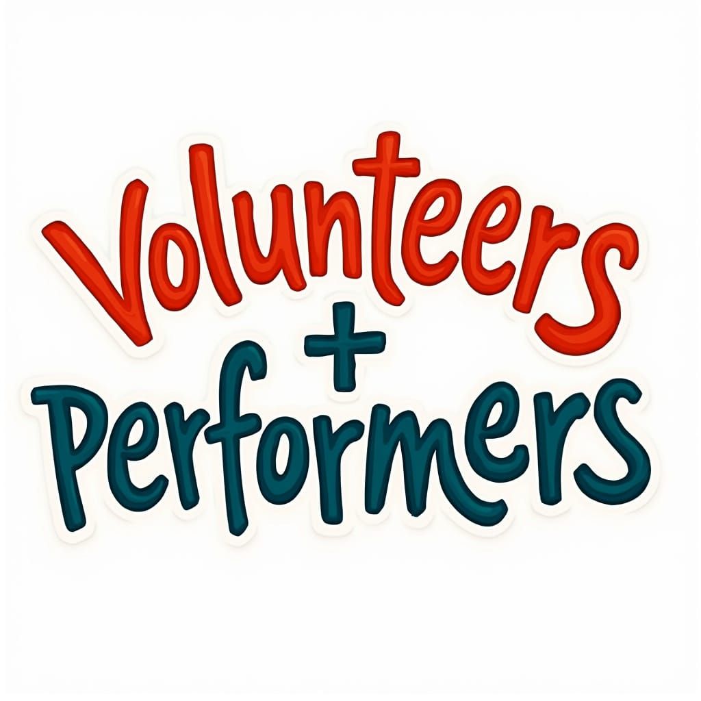 Vibrant Graffiti Letters Celebrate Volunteers and Performers