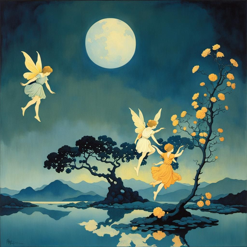 Flower Fairies Illustration in Golden Age Style