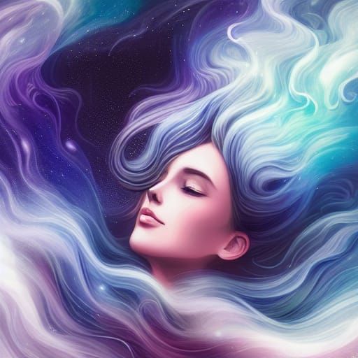 Celestial Woman: A Digital Galaxy Portrait