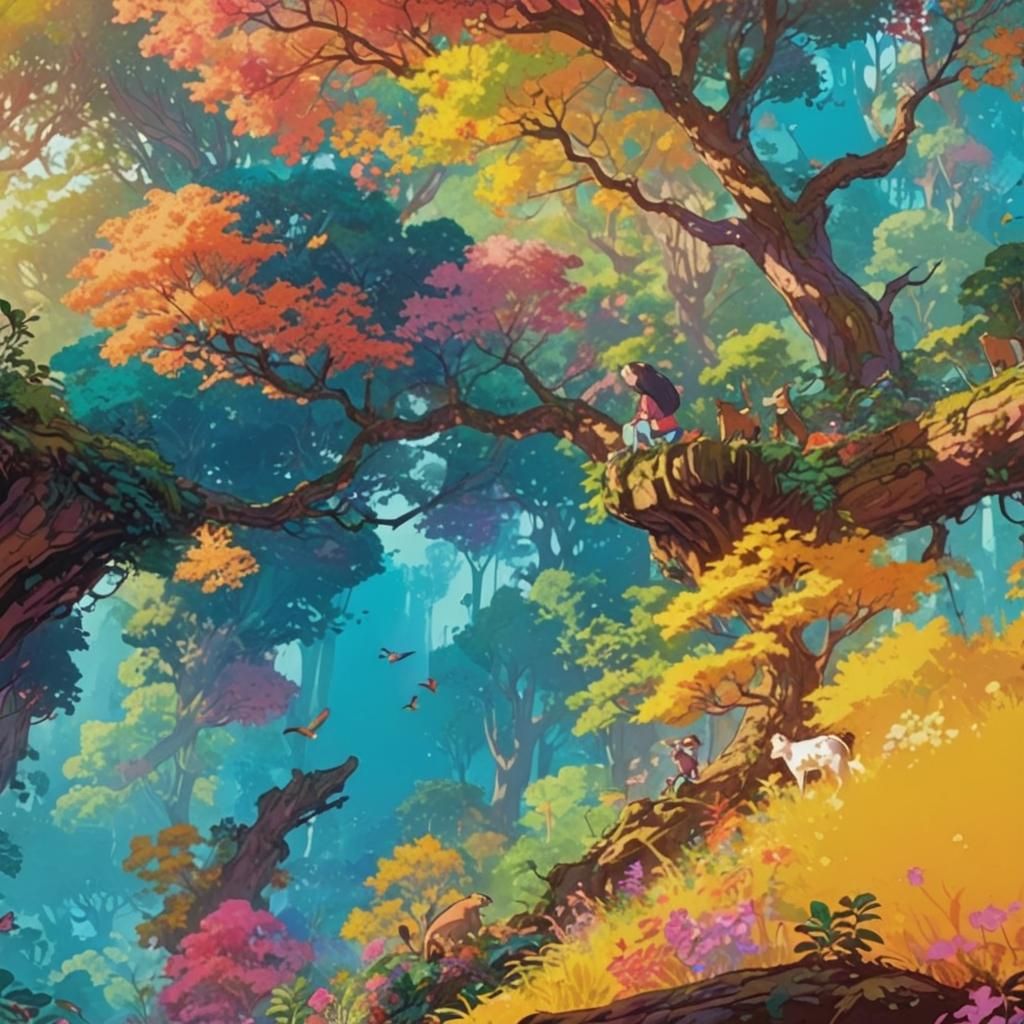 Utopian Forest: Humans and Animals in Harmony