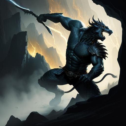 Beowulf's Dragon Fight: An Epic Fantasy Illustration