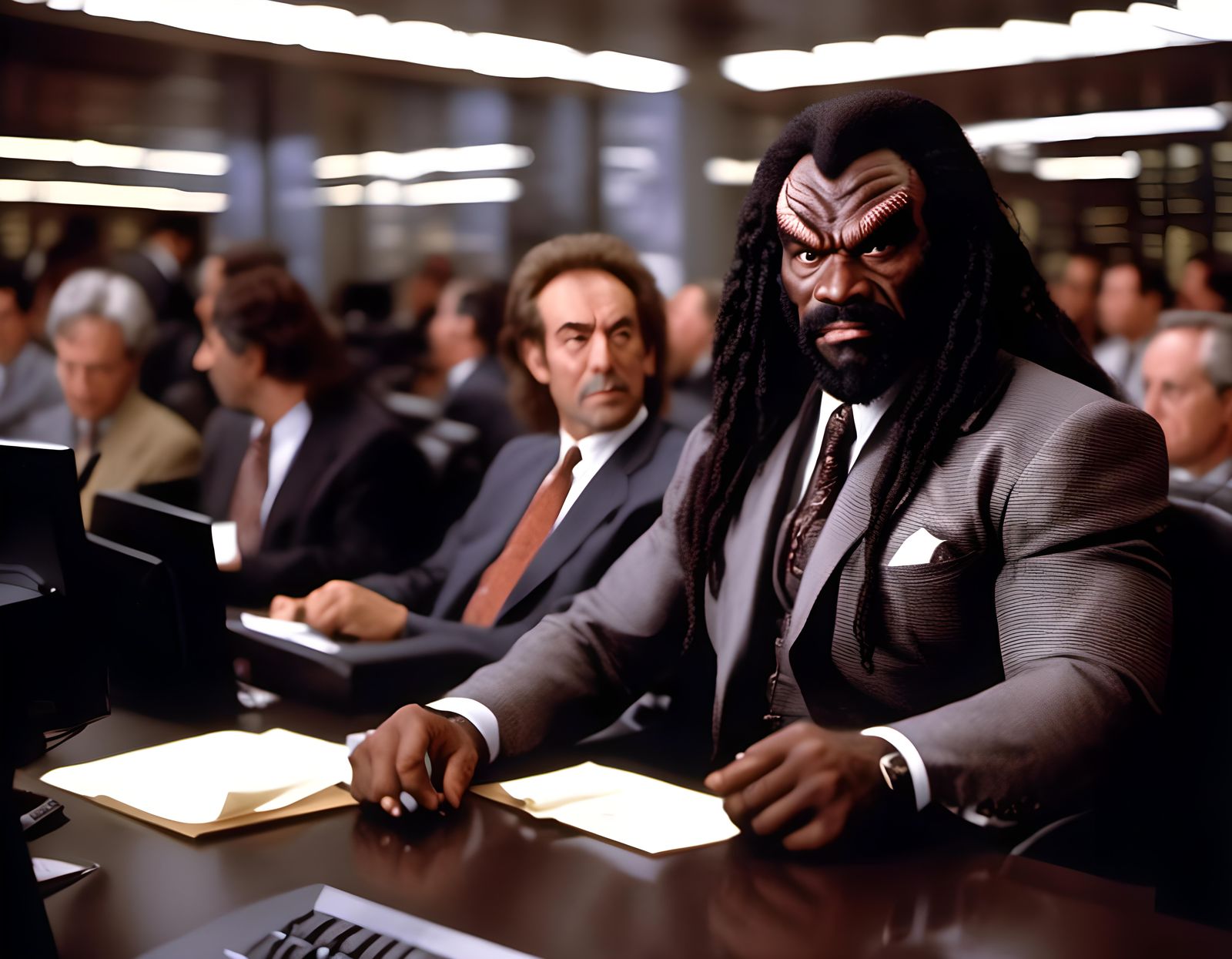 Klingon Stockbroker in Armani Suit, Wall Street