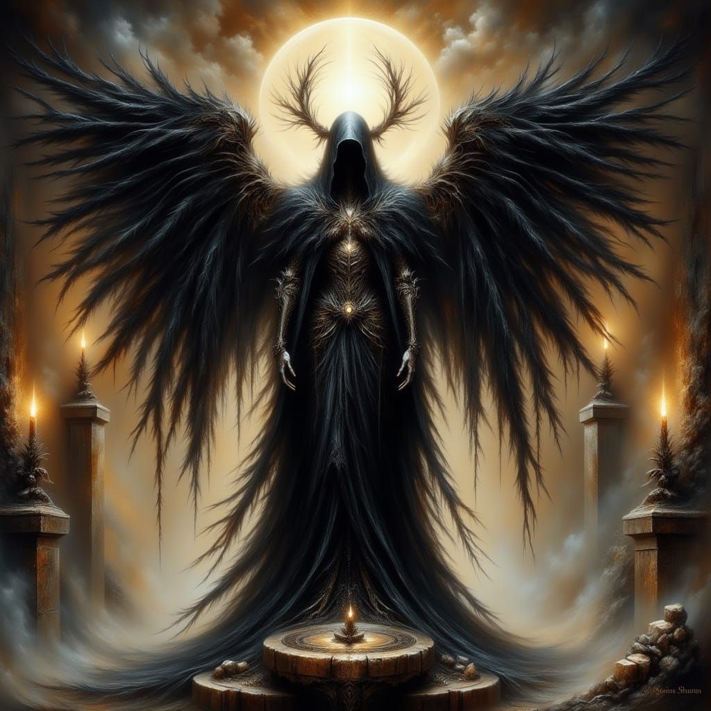 Dark Fantasy Death Angel in Gothic Style