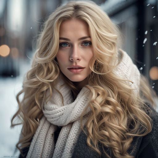 Blonde Girl Dancing in Norway: AI Generated Image
