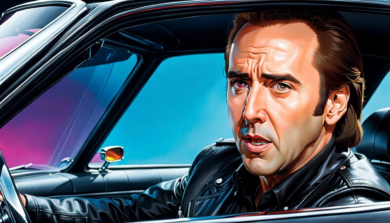 Hyperrealistic Car Theft Scene with Dramatic Lighting