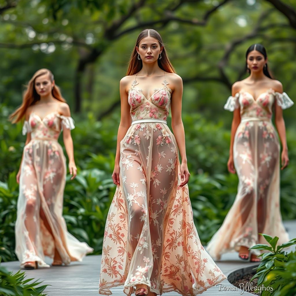 Floral Fashion Dreams in Pastel Hues