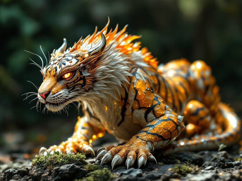 Mystical Bio-Tech Tiger-Dragon-Angel Hybrid