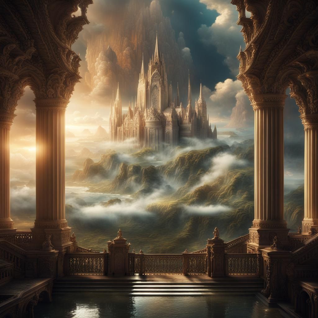 Epic Cinematic Heaven: Digital Matte Painting