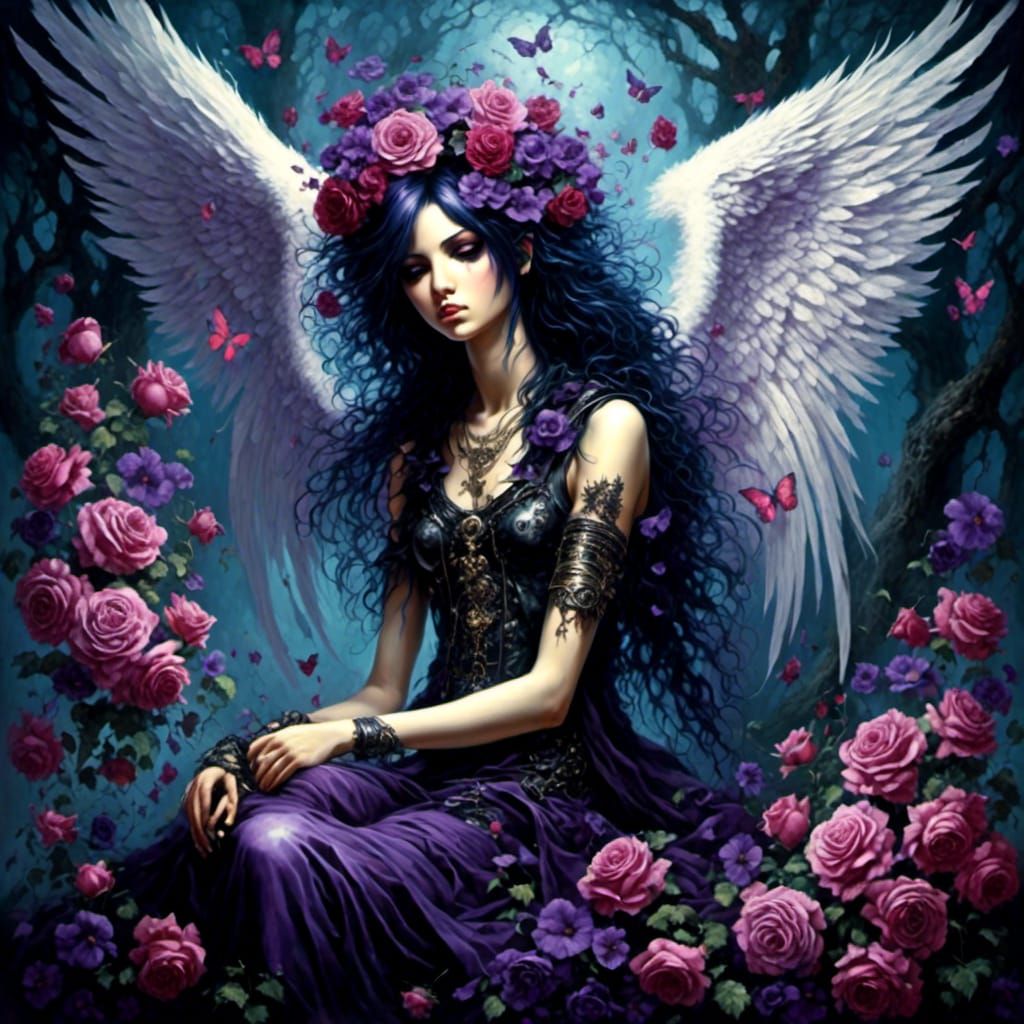 Anime Emo Angel of Springtime