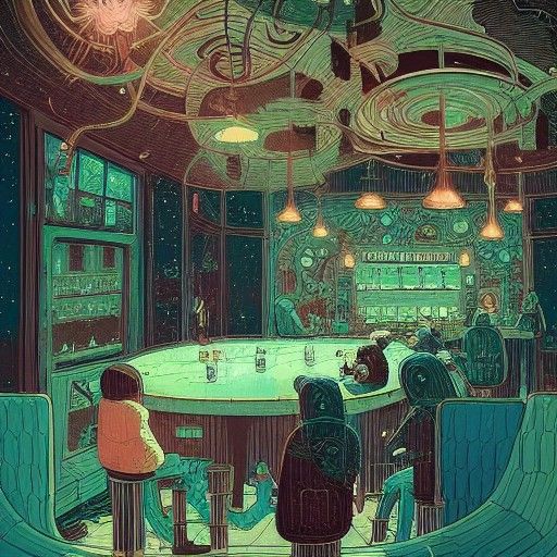 Aliens Enjoying a Football Match in Irish Pub