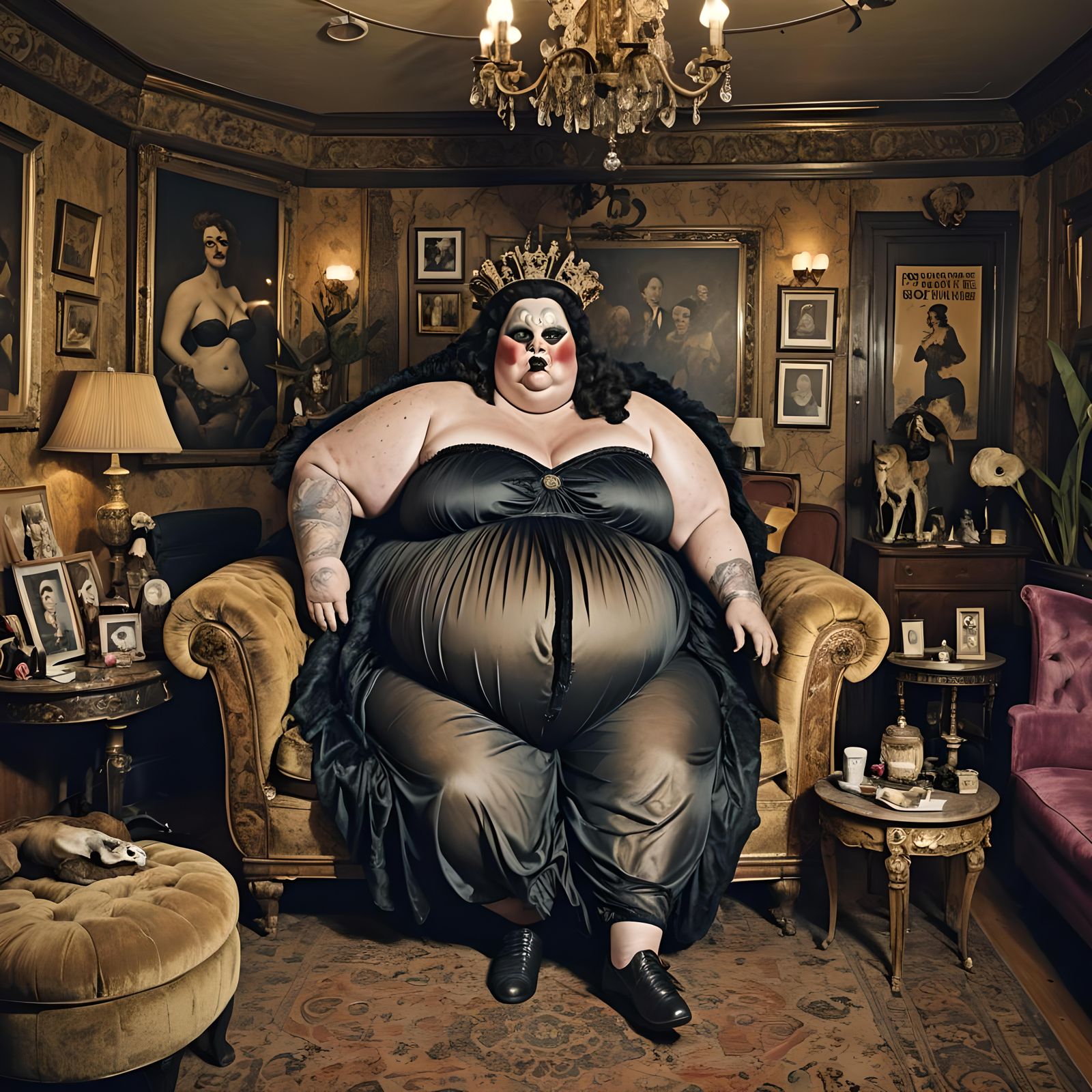 Morbidly Obese Burlesque Woman