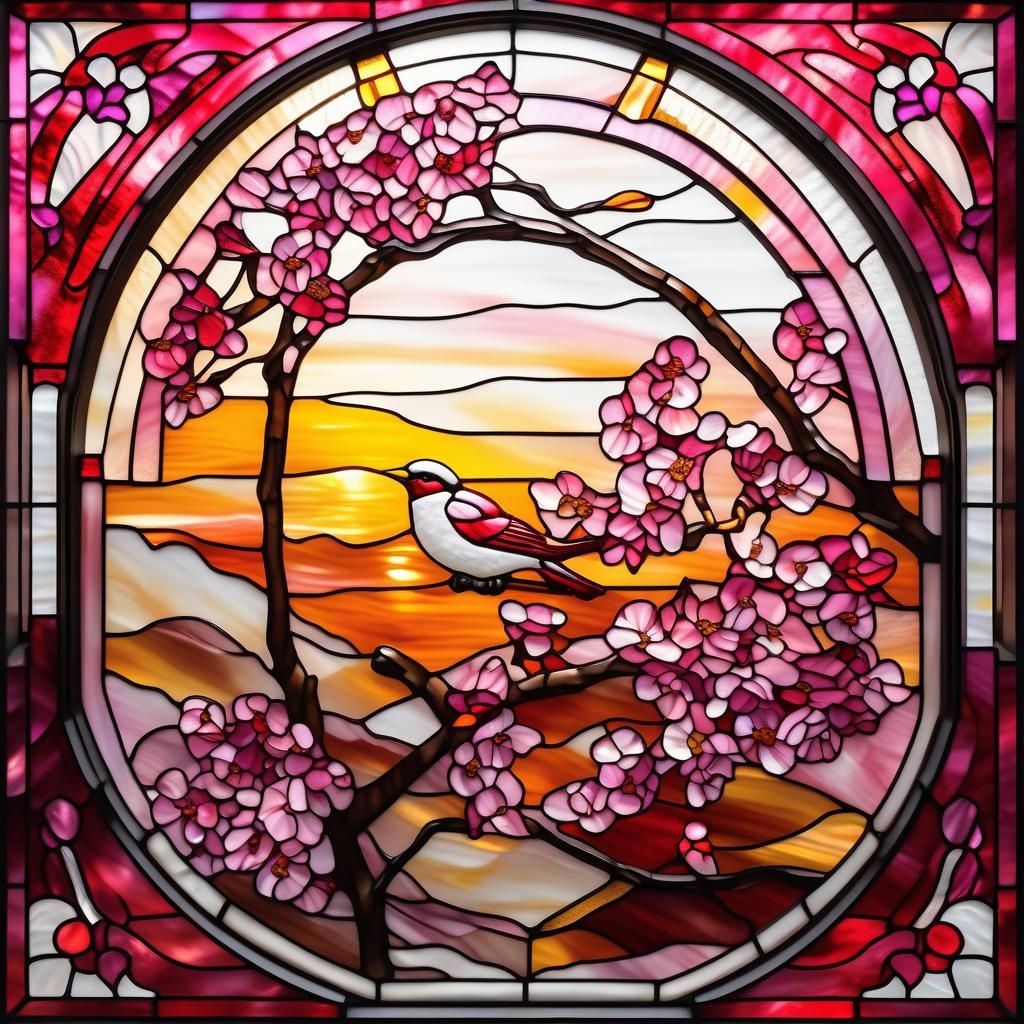 Stained glass vitrage