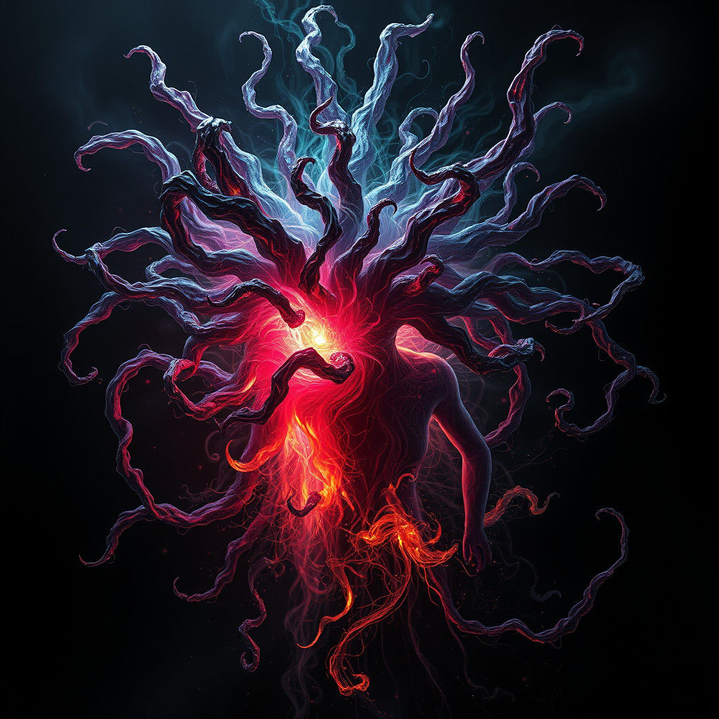 Ethereal Energy Unleashed: A Digital Art Explosion