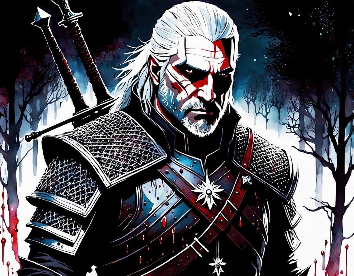 Geralt of Rivia Watercolor