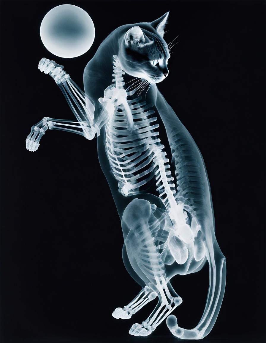 X-Ray Cat with Glass Bones, Veasey Style