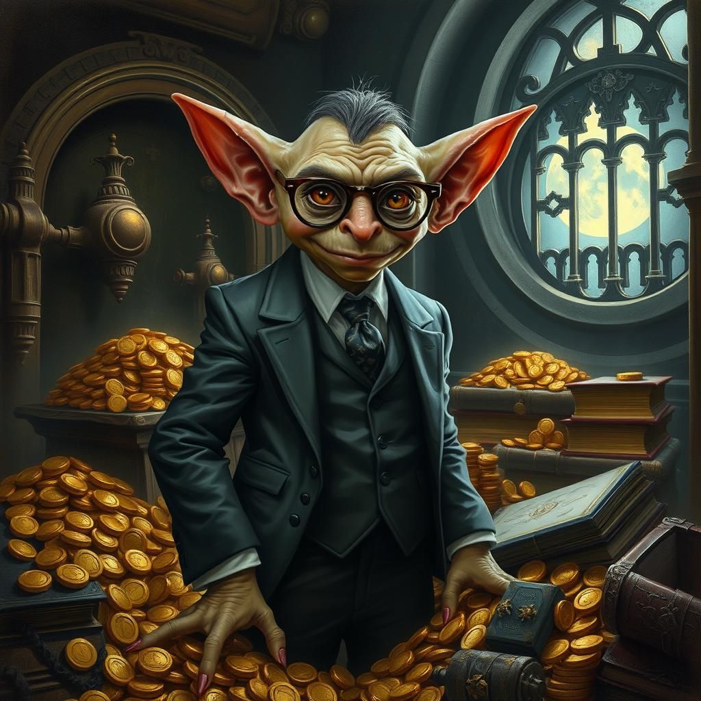 Victorian Goblin Banker in Ornate Vault