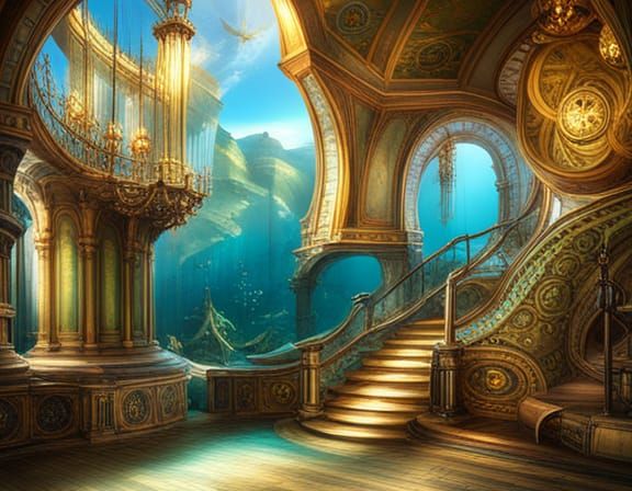 Epic Underwater Palace with Pirate Treasure