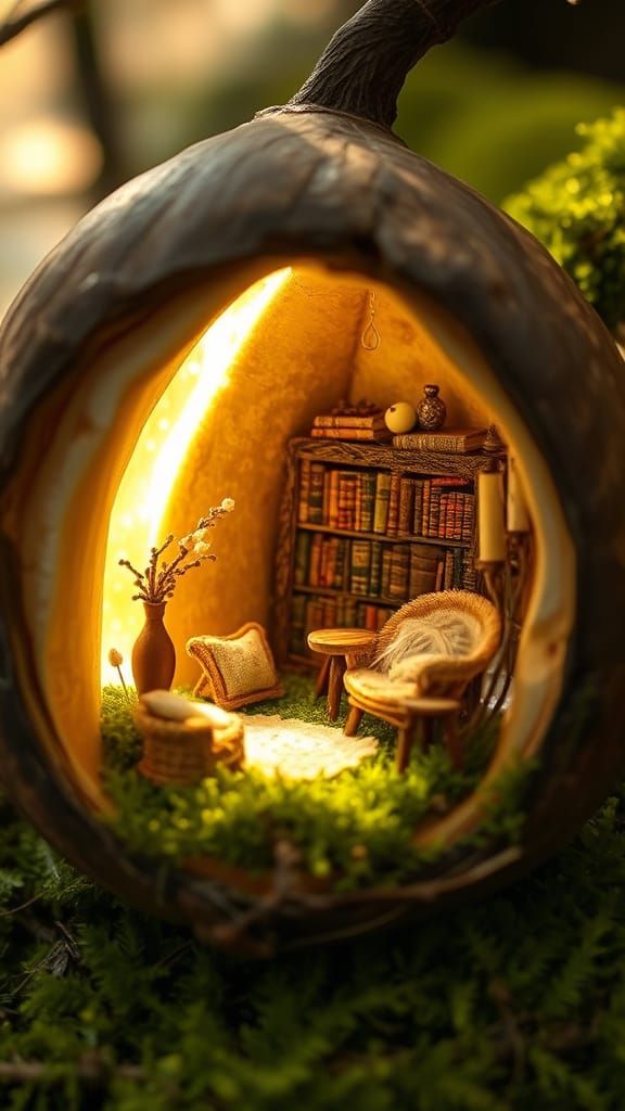 Dreamlike Nutshell World with Whimsical Folk Art and Faerie ...