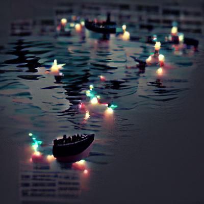 Thousands of Lights on Dark Water