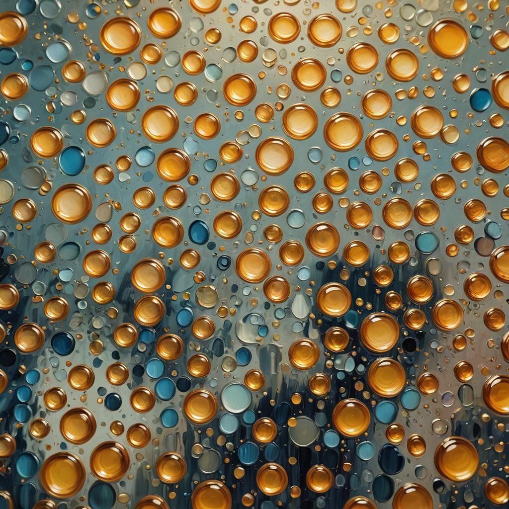 Shimmering Glass Dots: Neo-Impressionist Oil Painting