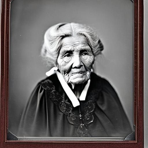 Mysterious Wise Woman in Wet Plate Photography