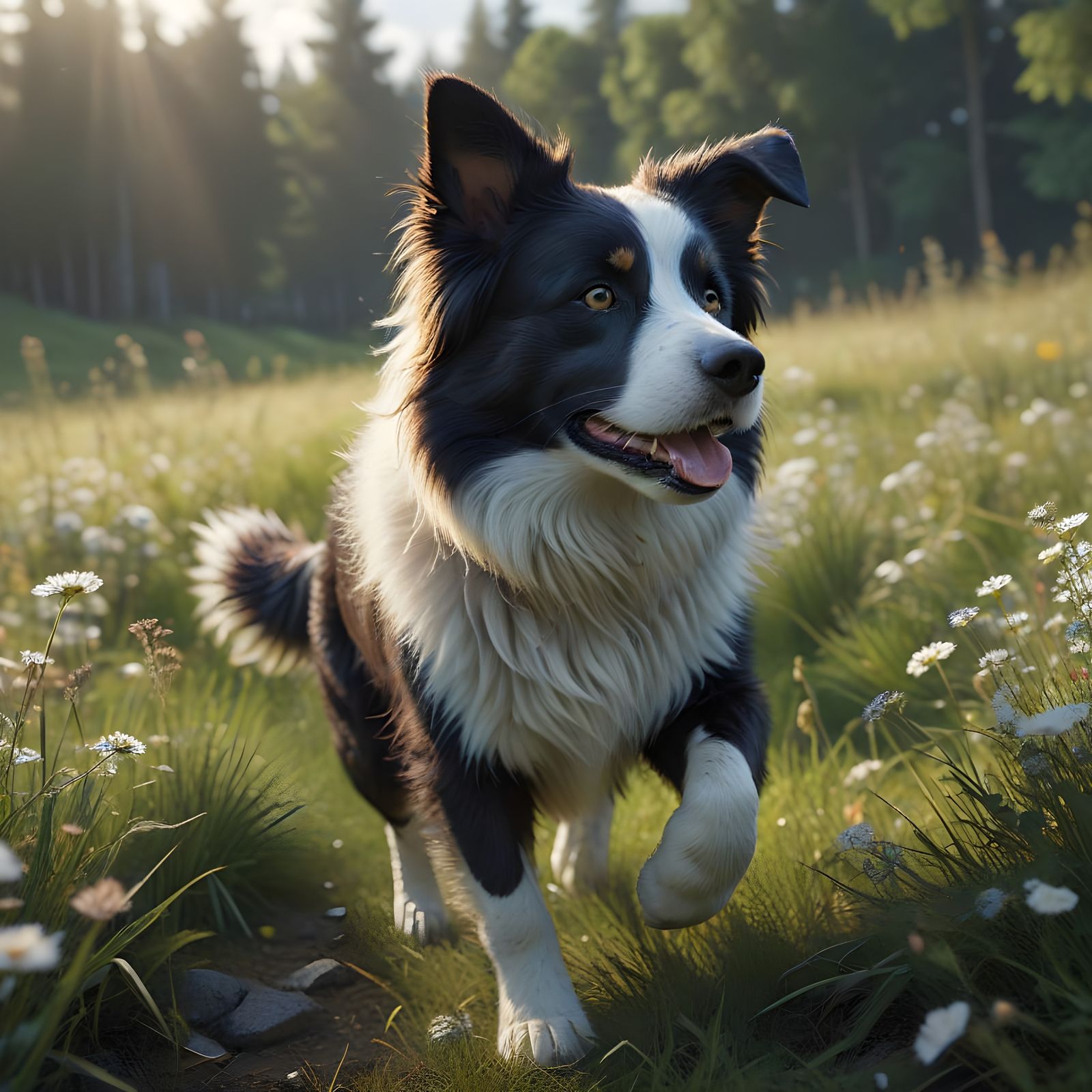 cuddly border collie woofer doggy