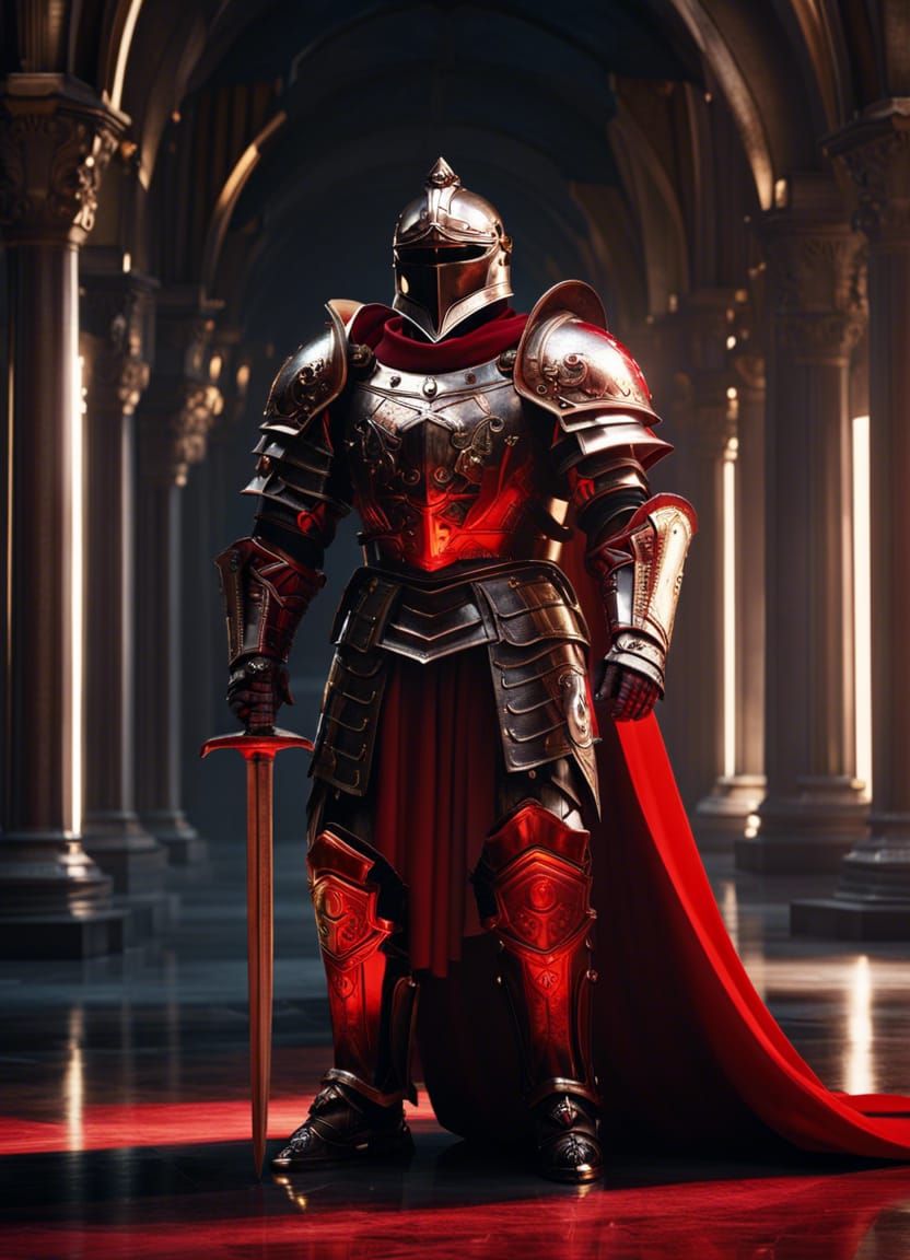 Imperial Knight with Hidden Blade in Steel Armor