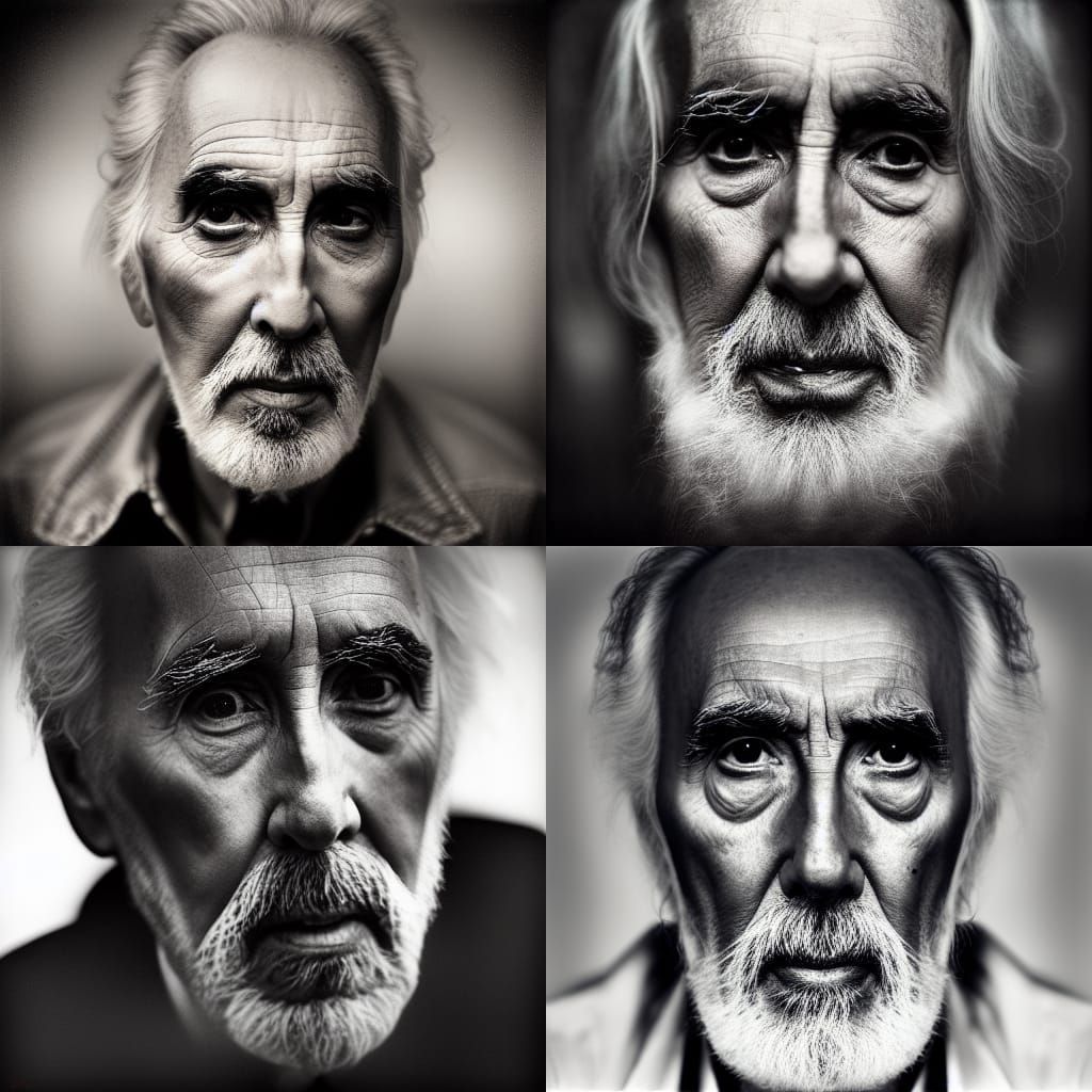 Christopher Lee Portrait in Street Photography Style