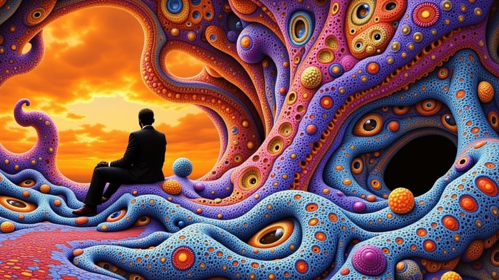 Surreal Dreamscapes on the Cosmic Horizon