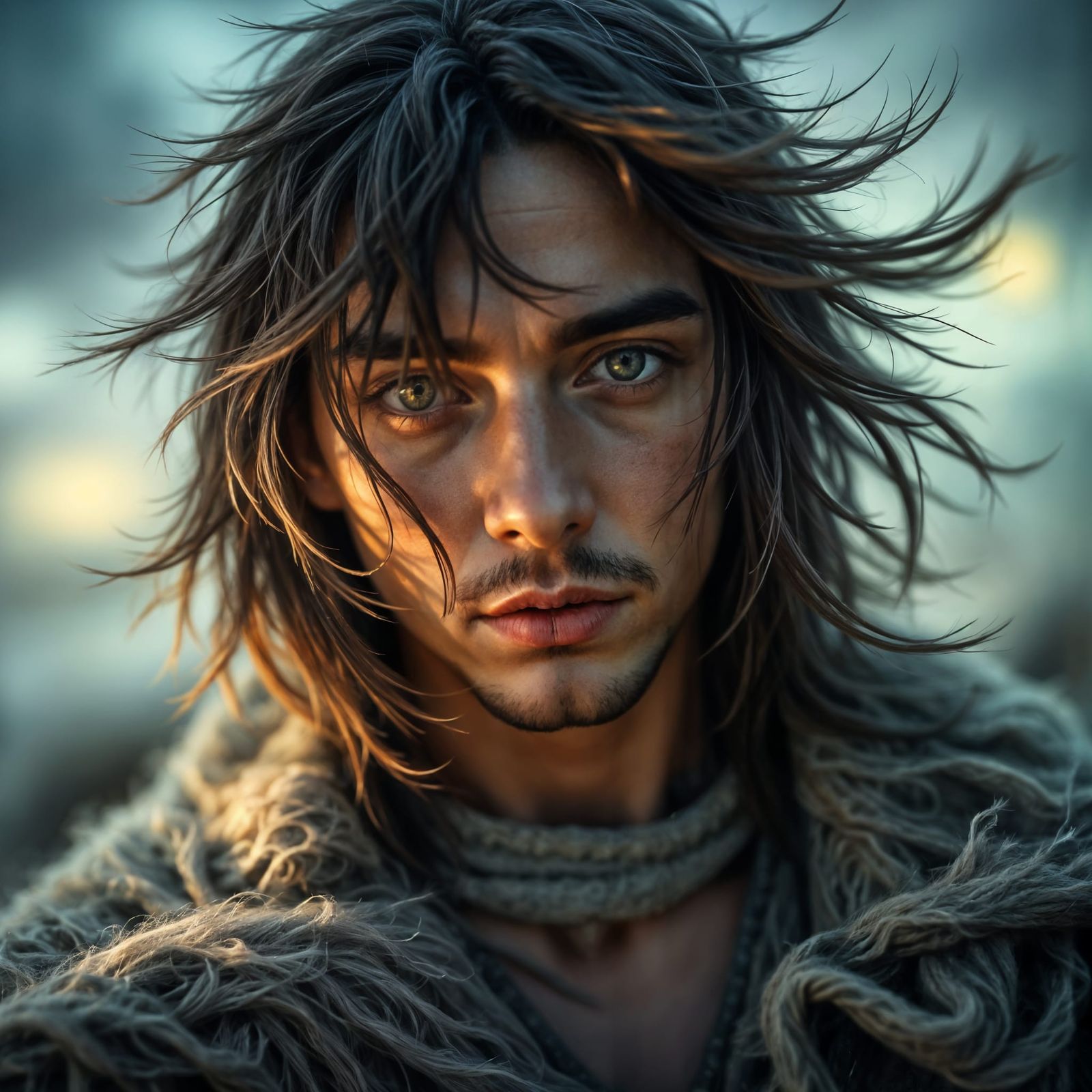 Angry Young Messiah in Hyper Realistic Style