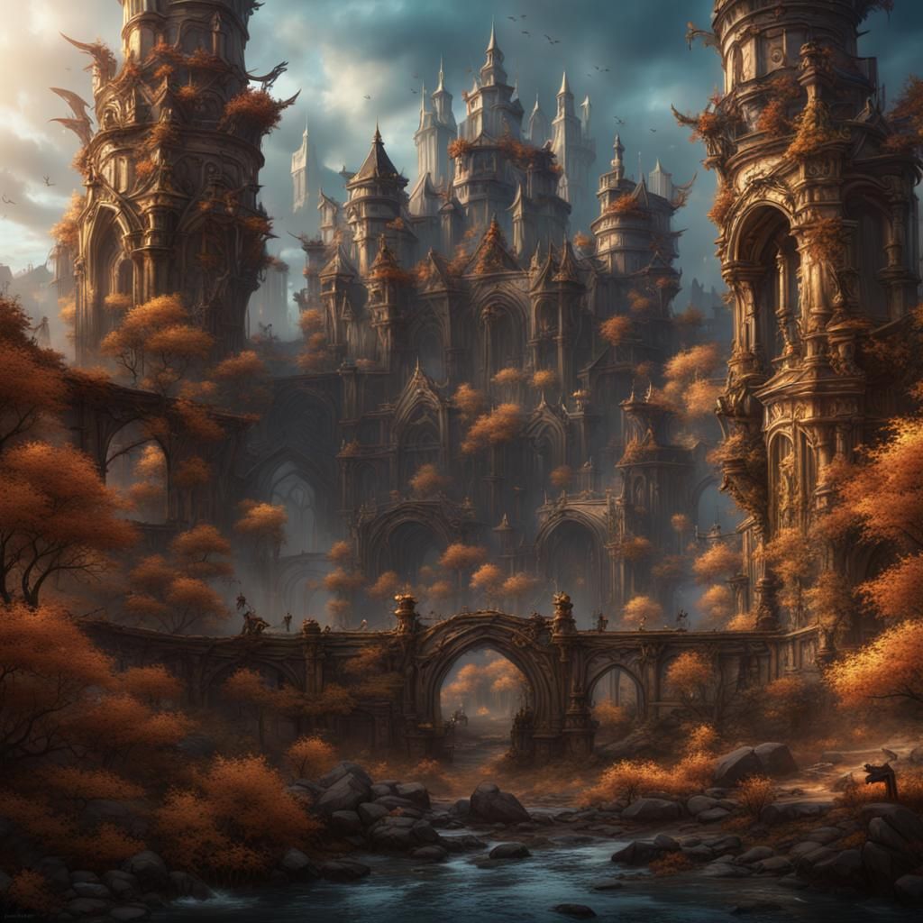 Fantastical Legend Scroll in Detailed Matte Painting