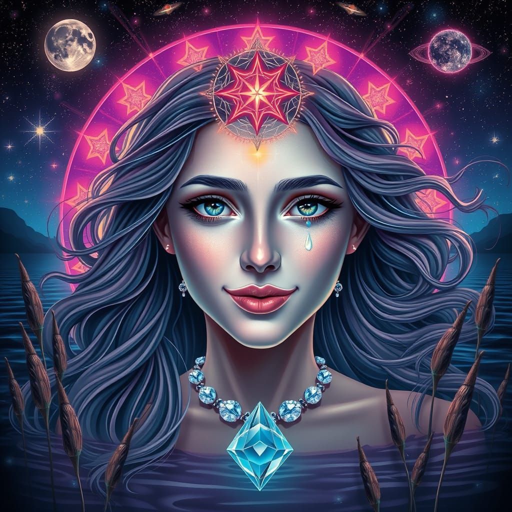 Ethereal Goddess in Celestial Realm