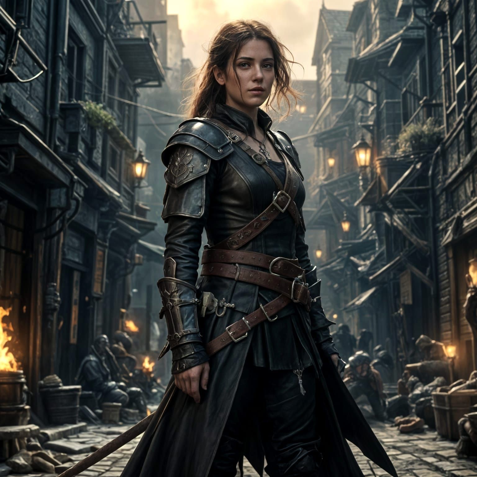 Medieval Rogue Warrior in Dark Fantasy Realism