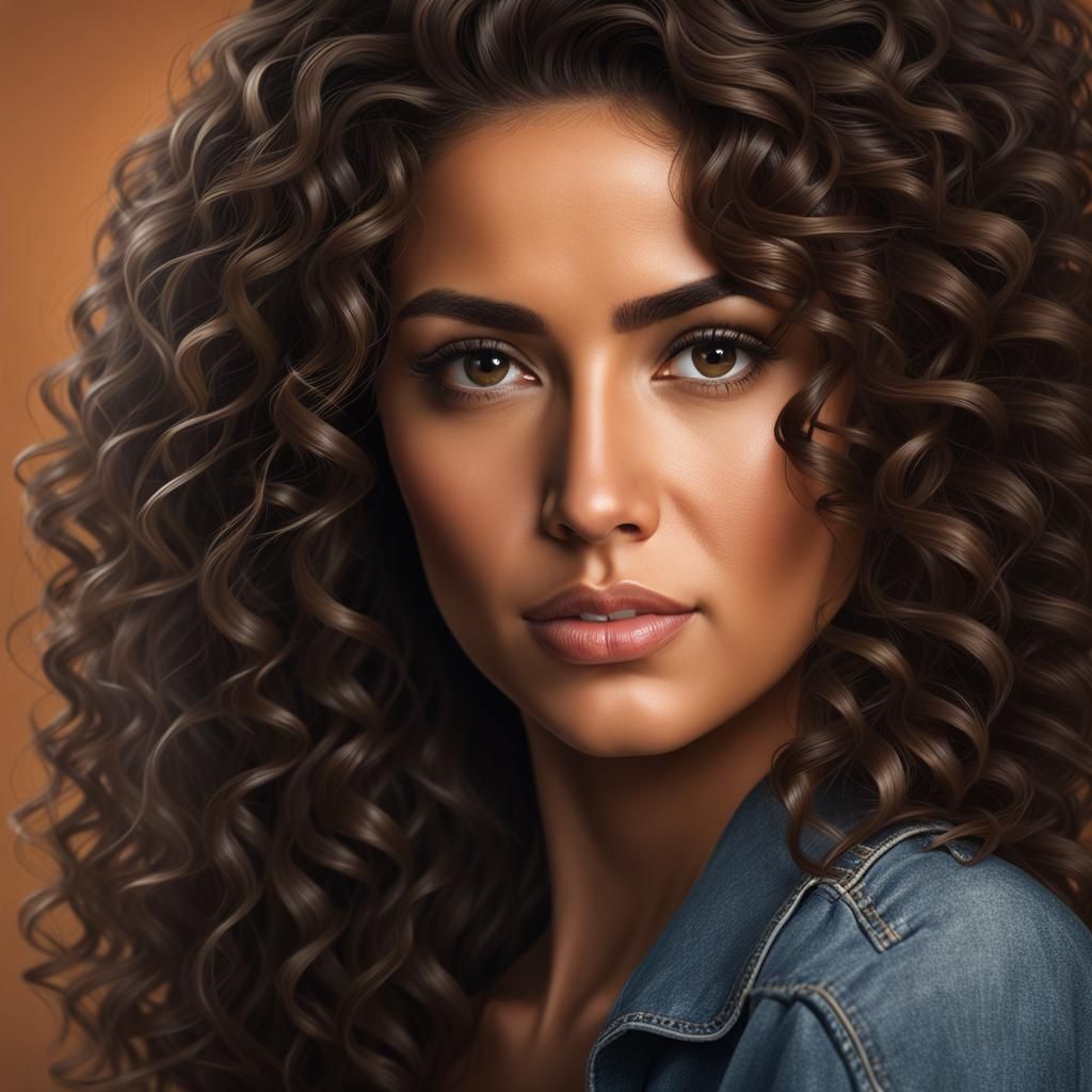 Realistic Portrait of a Latina Woman