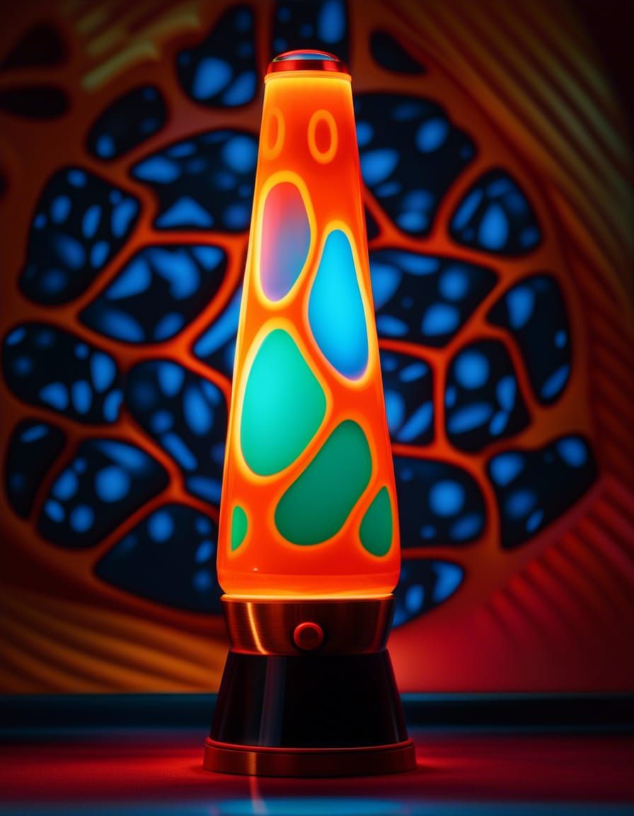 Retro 70s Lava Lamp Illustration