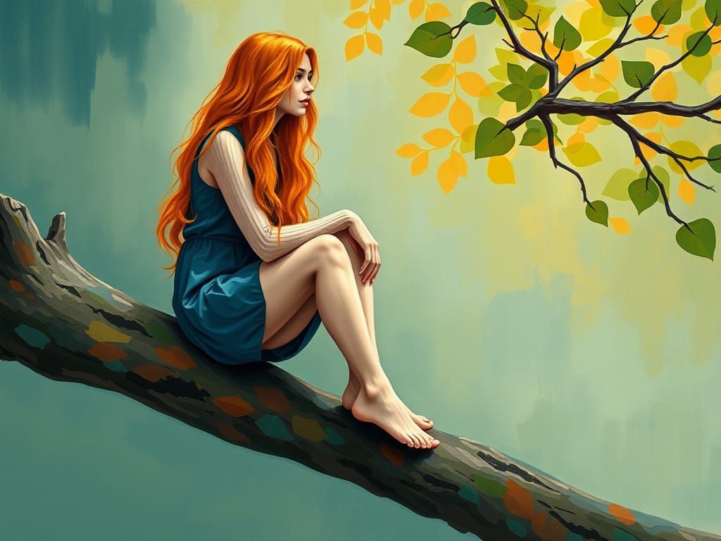 Ethereal Female Form in Vibrant Colors