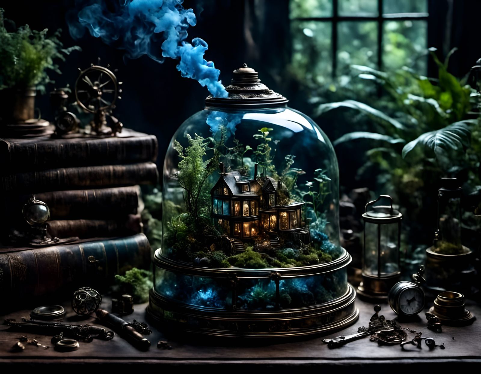 Steampunk Terrarium in a Tin Can